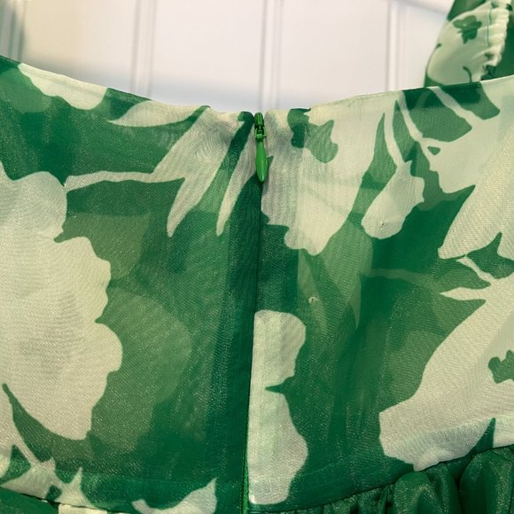 🍀🌷Selkie The Summer French Field Puff Dress in Summer Field Green - Picture 7 of 7